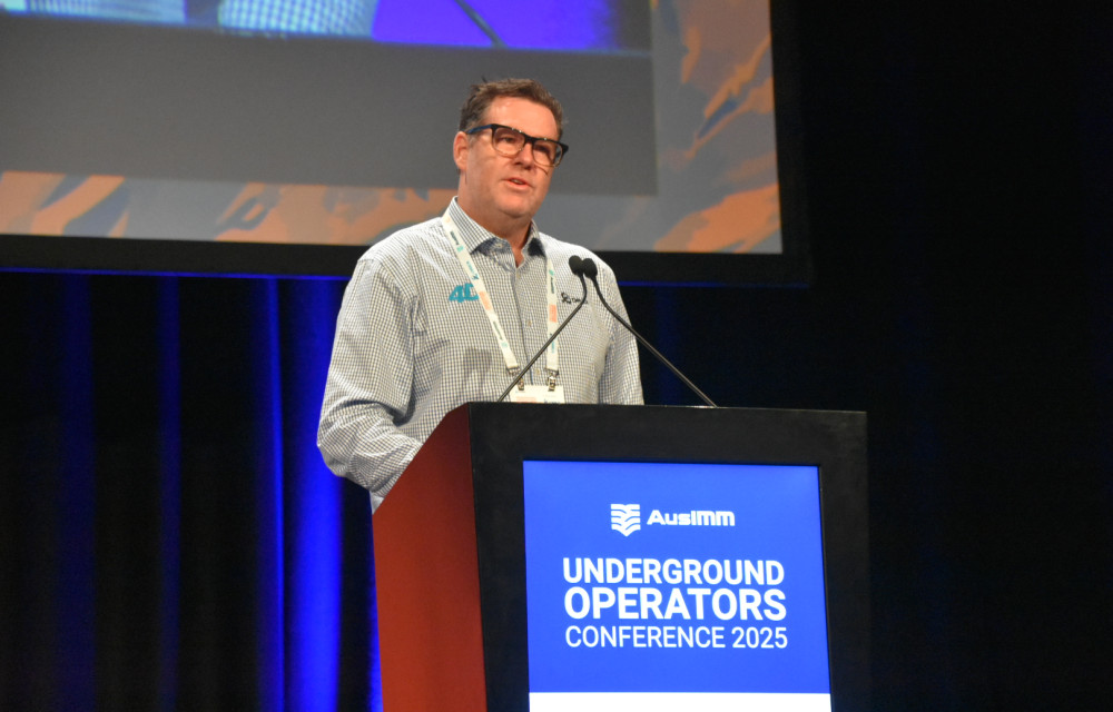 Mick Brayshaw, Orica Implementation Technician, at the AusIMM Underground Operators Conference 2025.